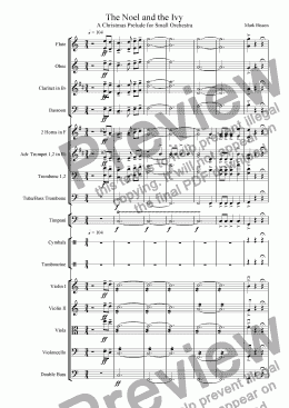 page one of The Noel and the Ivy - a Christmas Prelude for Small Orchestra