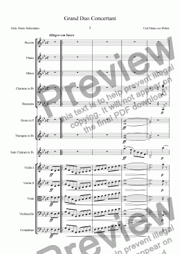 page one of Grand Duo Concertant, I. Allegro con fuoco