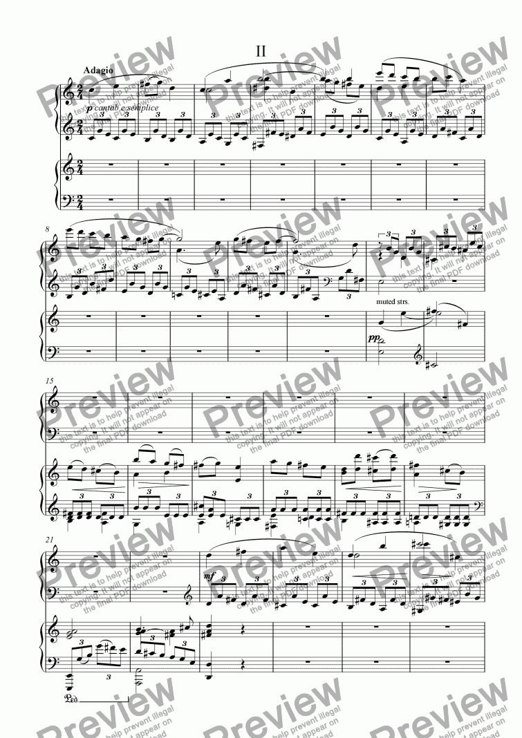 page one of Piano Concerto Mvt.2