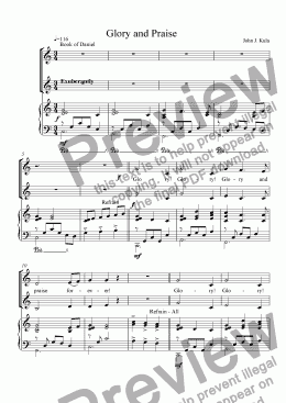 page one of Glory and Praise - 2pt. choir