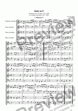 page one of Suite F major (Zwart)