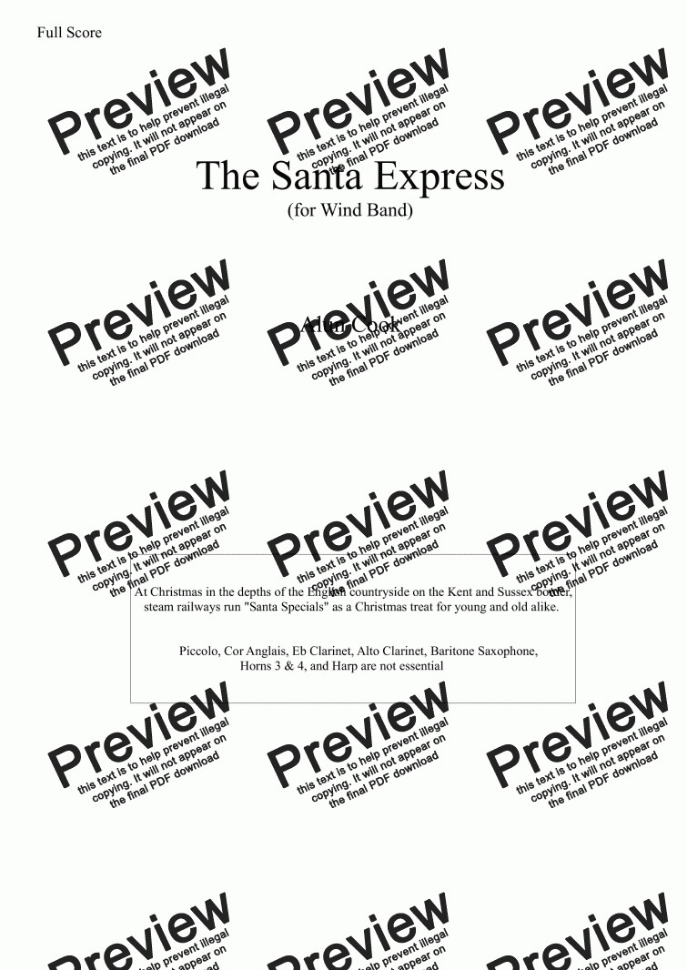 page one of The Santa Express (Wind Band)