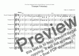 page one of Trumpet Voluntary (Prince of Denmark’s March)