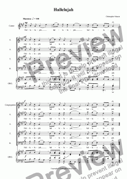 page one of Hallelujah