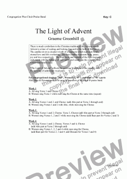 page one of The Light of Advent - Congregation Plus