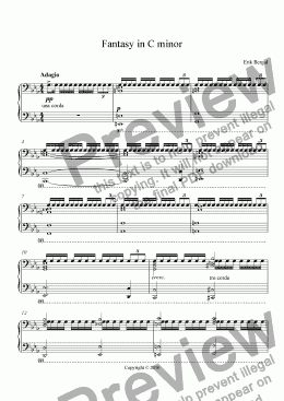 page one of Piano Fantasy in C minor