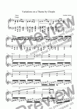 page one of Variations on a Theme by Chopin