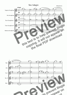 page one of Sax Adagio