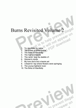 page one of Burns Revisited Volume 2