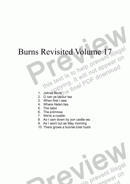 page one of Burns Revisited Volume 17