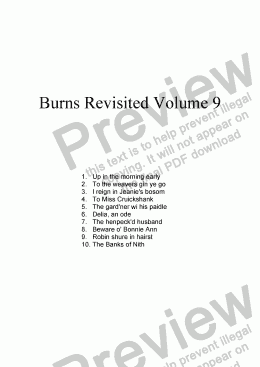 page one of Burns Revisited Volume 9