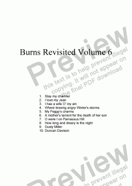 page one of Burns Revisited Volume 6
