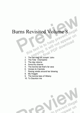 page one of Burns Revisited Volume 8