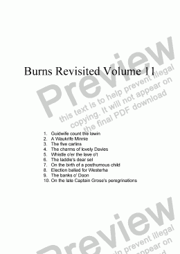 page one of Burns Revisited Volume 11