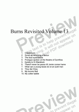 page one of Burns Revisited Volume 13