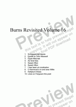 page one of Burns Revisited Volume 16
