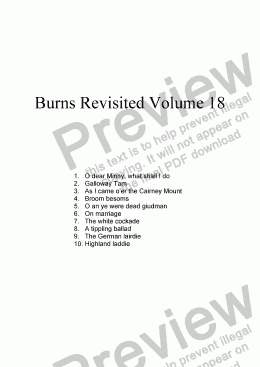 page one of Burns Revisited Volume 18