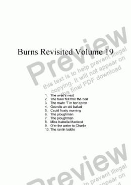page one of Burns Revisited Volume 19