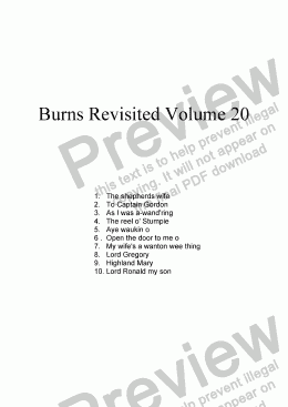 page one of Burns Revisited Volume 20