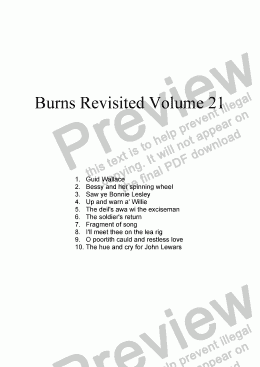 page one of Burns Revisited Volume 21