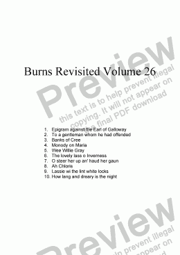 page one of Burns Revisited Volume 26
