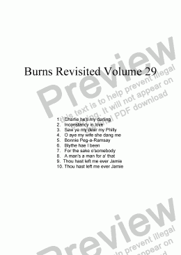 page one of Burns Revisited Volume 29