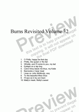 page one of Burns Revisited Volume 32
