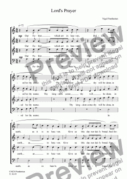 page one of Lord's Prayer [SATB]
