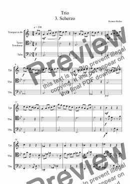 page one of Brass Trio 3rd Movement (Scherzo)