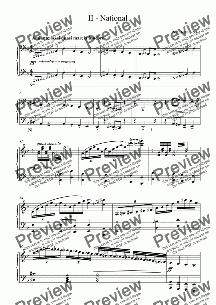 page one of Hungarian Dance-Rhapsody No.2: National
