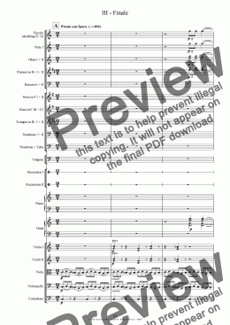 page one of Piano Concerto in C - III: Finale: Presto con fuoco