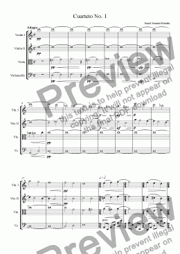 page one of Cuarteto No. 1 para Cuerdas