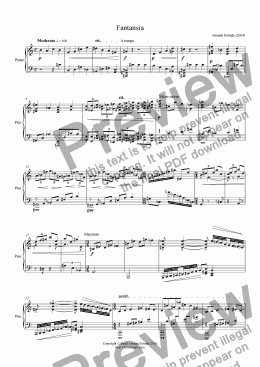 page one of Fantasia para Piano