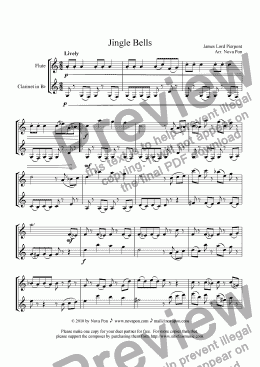 page one of Flute and Clarinet Holiday Collection Vol. 1