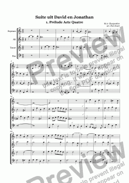 page one of Suite from David and Jonathan (Charpentier)