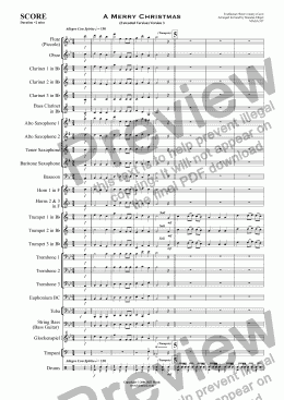 page one of A Merry Christmas (Christmas) Extended Version - Concert Band