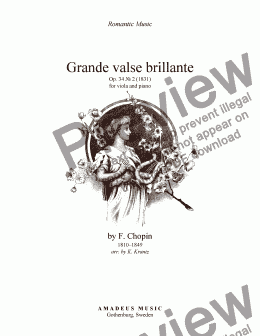 page one of Grande Valse Brillante Op. 34 No. 2 for viola and piano