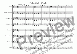 page one of Father God I wonder