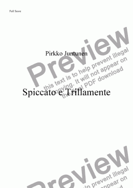 page one of Spiccato and Trill
