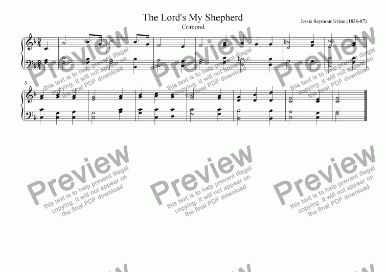 page one of The Lord's My Shepherd