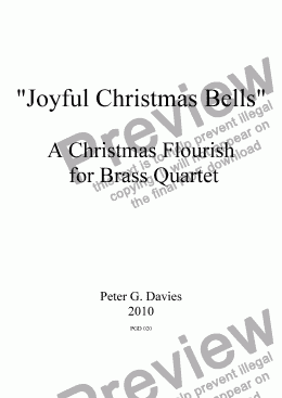 page one of Joyful Christmas Bells for Brass Quartet