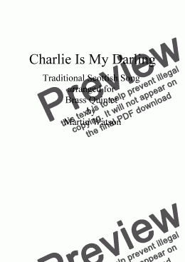 page one of Charlie Is My Darling for Brass Quintet