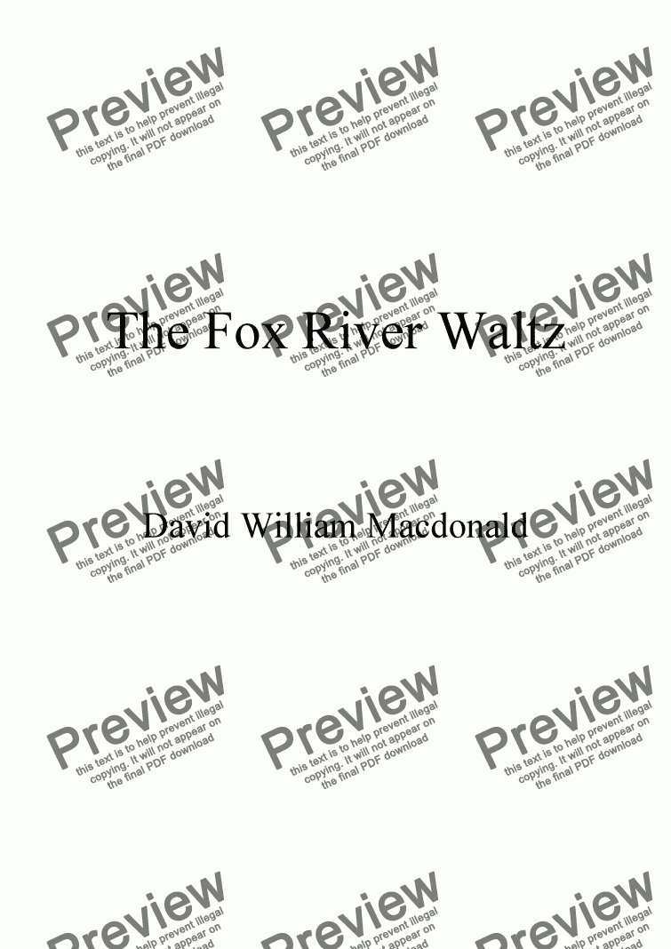 page one of The Fox River Waltz