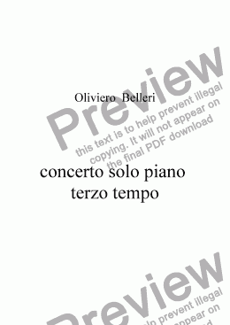 page one of concerto solo piano terzo tempo