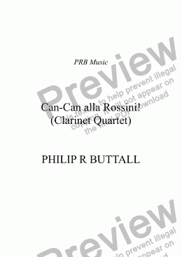 page one of Can-Can alla Rossini! (Clarinet Quartet)