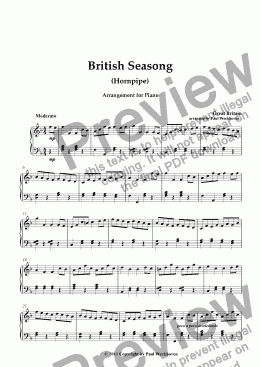 page one of British Seasong (Famous Hornpipe) (Traditional)