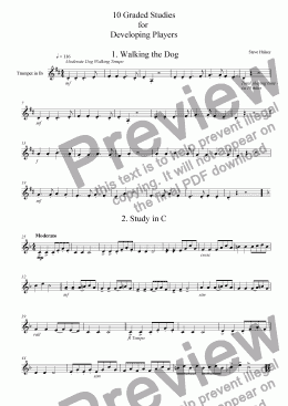 page one of Trumpet Studies for Developing Players