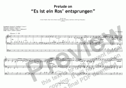 page one of Prelude on "Es ist ein Ros’ entsprungen"