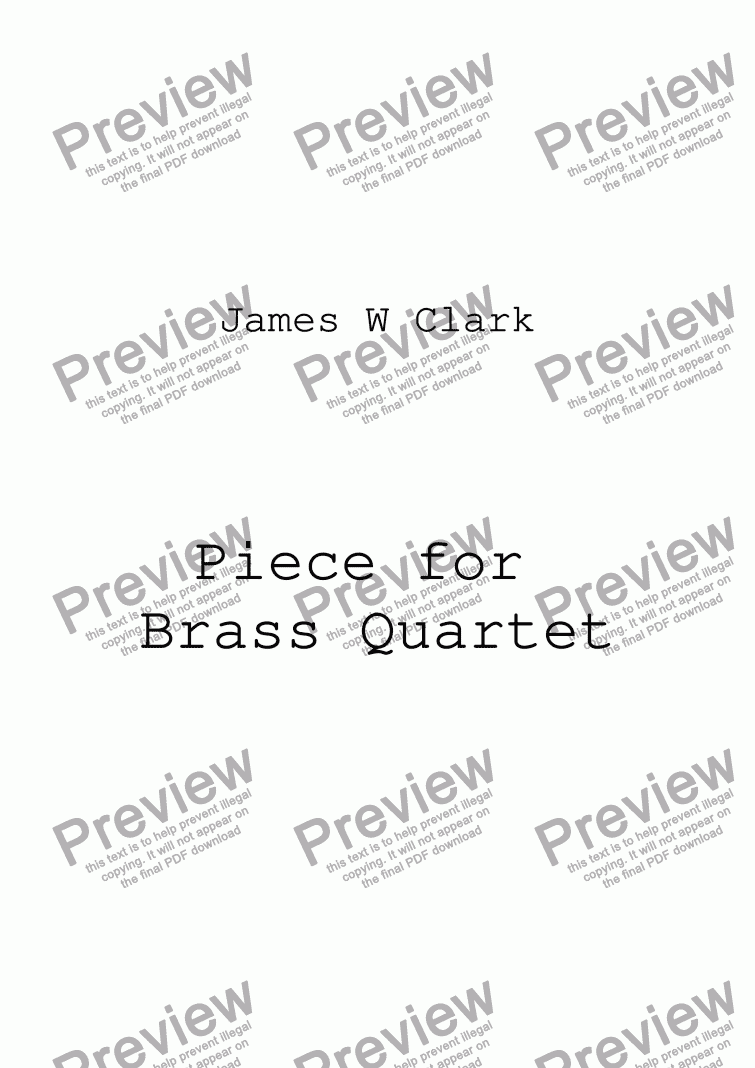 page one of East Keal Suite for Brass Quartet - Movement Three