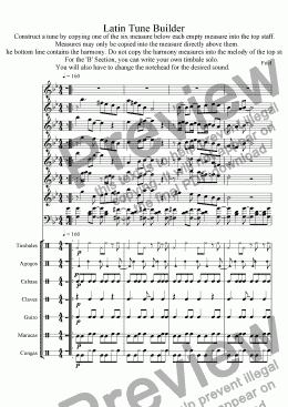 page one of Latin Tune Builder